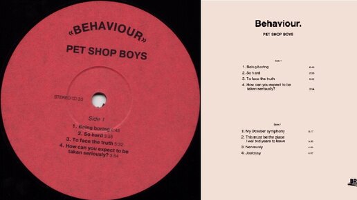 Pet Shop Boys. Behaviour. Lp1990.(1992). Side B