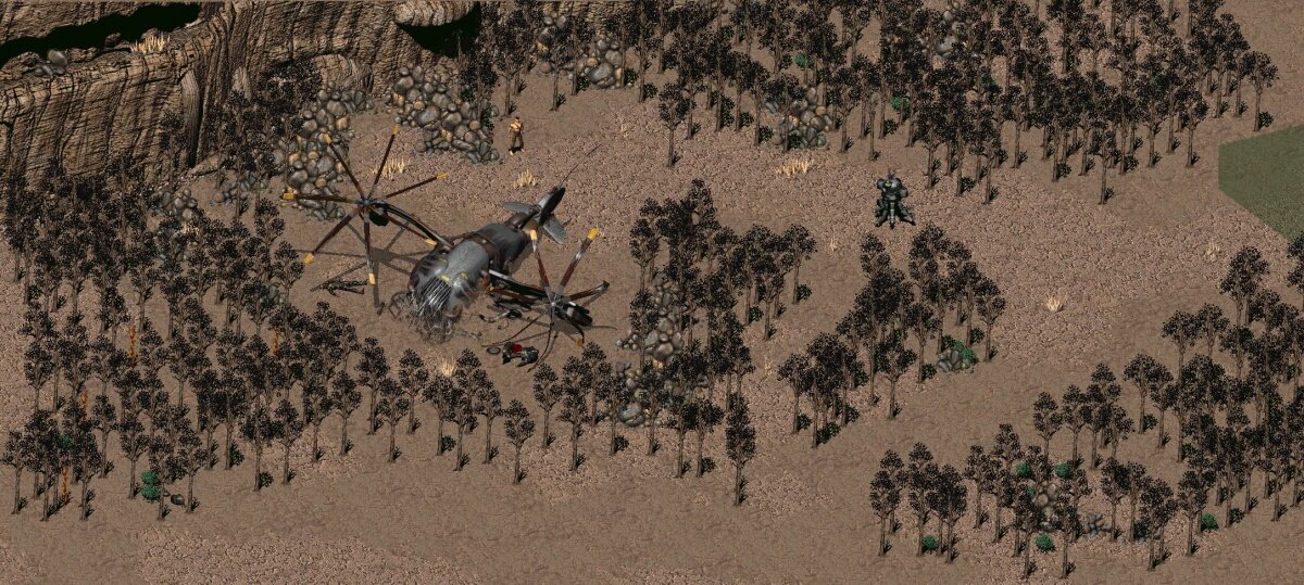 То самое место. Судя по состоянию лопастей, Лили до вертушки ещё не добралась.