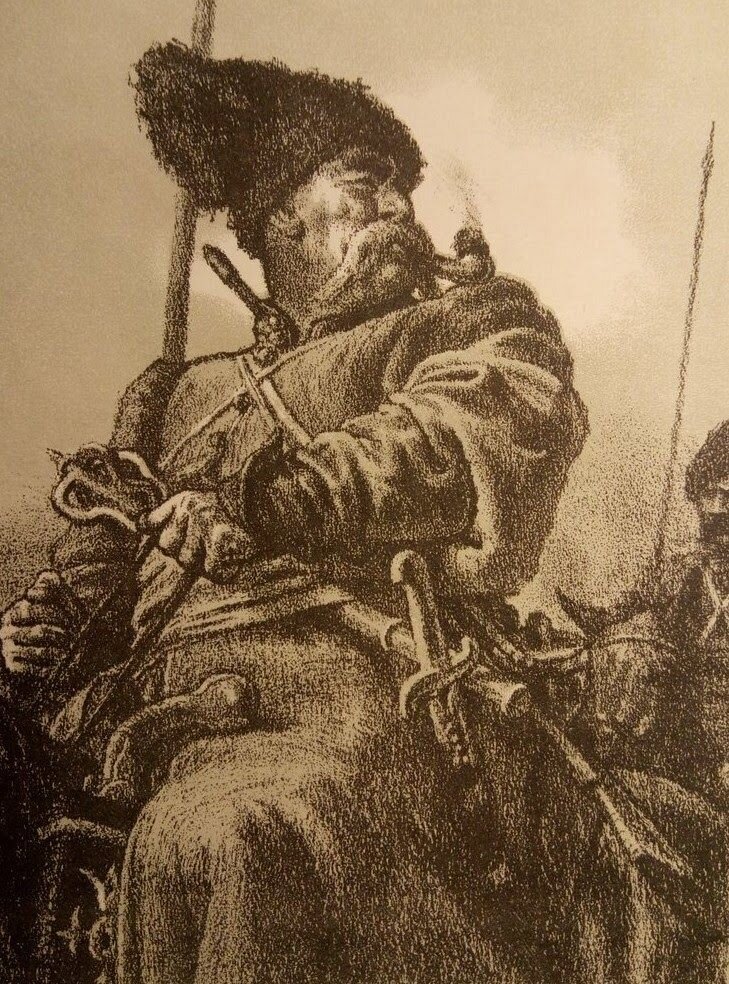 Тарас Бульба. Рисунок Евгения Кибрика. Это и другие изображения взяты из открытых источников