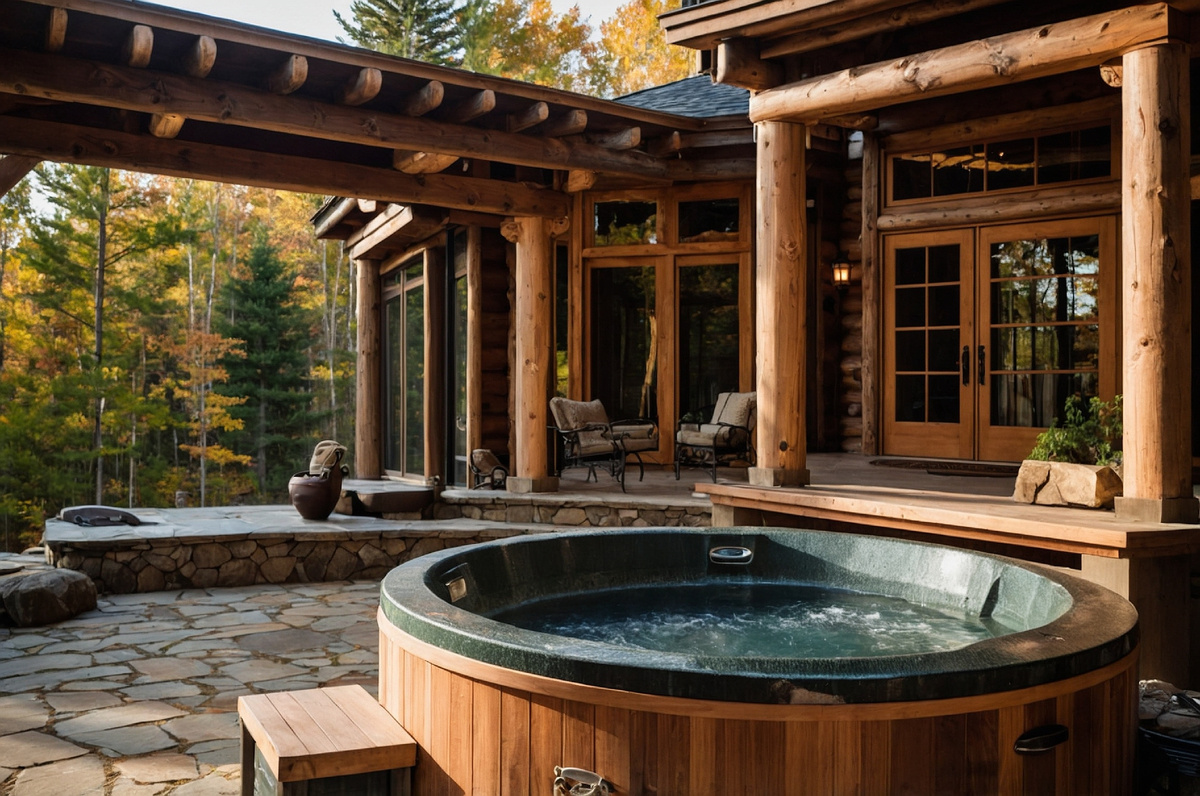 Баня с верандой и купелью