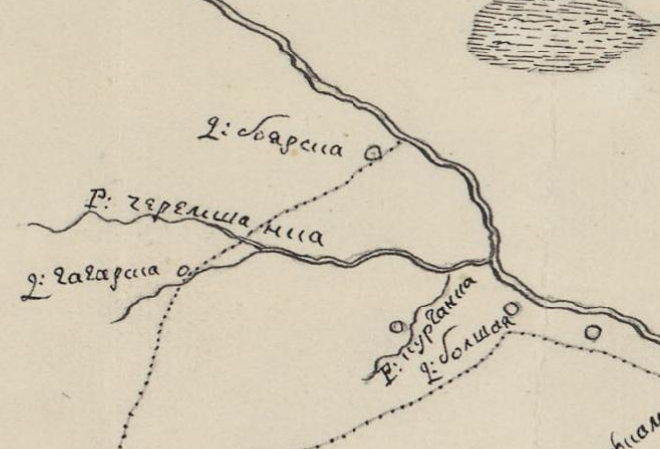 Фрагмент карты 1754 года