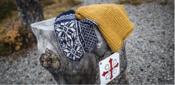 Пример маркировки на Путях Святого Олафа. Фото с сайта https://pilegrimsleden.no/en/articles/hva-er-pilegrimsleden
