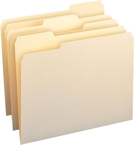 Папка manila folder. Источник изображения: https://www.amazon.com/AmazonBasics-File-Folders-Reinforced-Tab/dp/B01LYHE49W