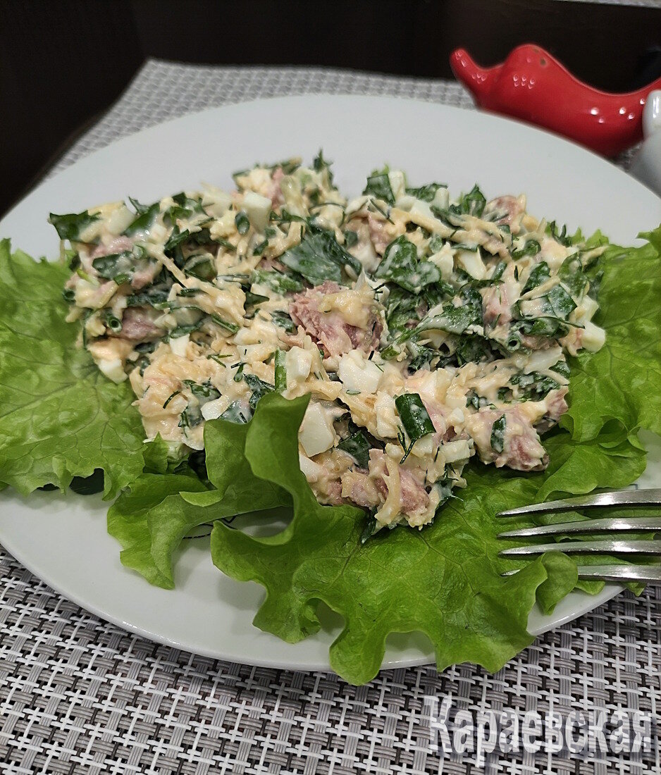 Быстрый салат с тунцом