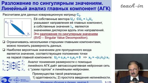 Доленко С.А. - Машинное обучение в физике - 5. Анализ главных компонент и методы на его основе