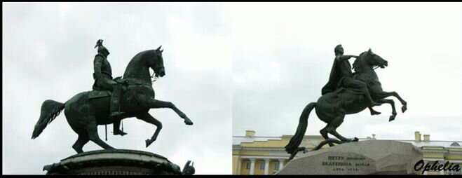 Николай I пытается догнать Петра Великого. Источник: Яндекс картинки