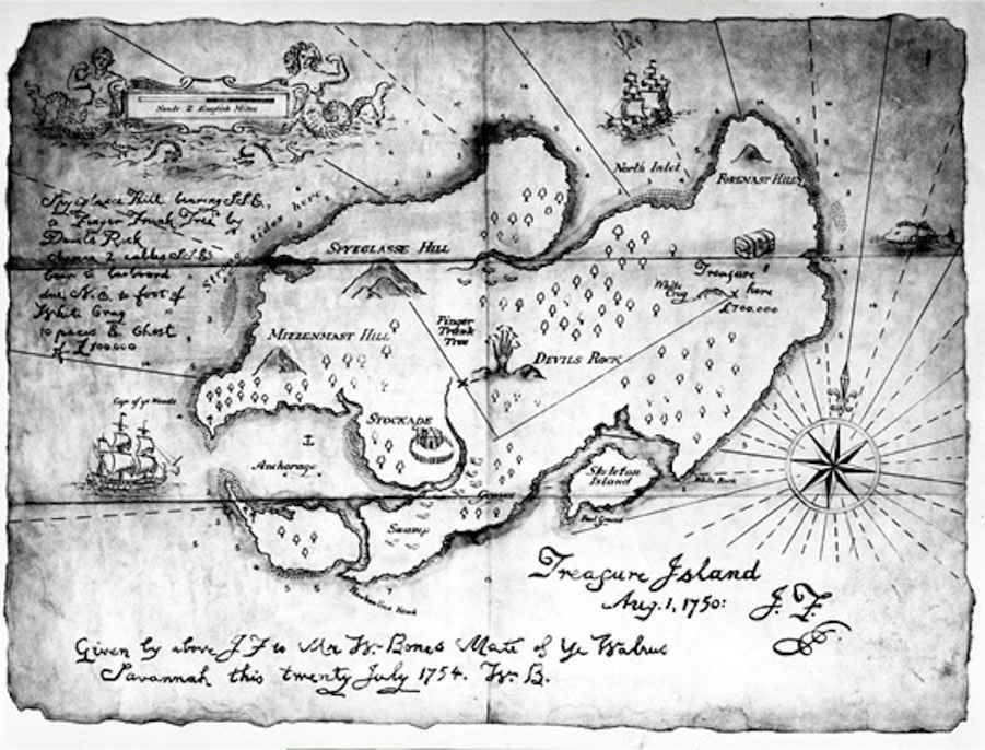 Пират нашел старую карту на которой написано. Карта острова сокровищ Стивенсона. Остров сокровищ карта капитана Флинта. Остров сокровищ Стивенсон карта острова. Карта сокровищ капитана Флинта.