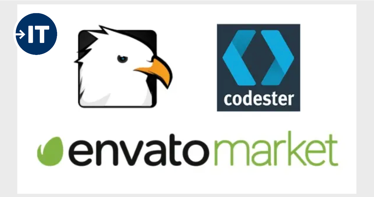 Суровая чайка и непонятные синие кавычки - символы двух наиболее крупных международных IT-маркетплейсов. 