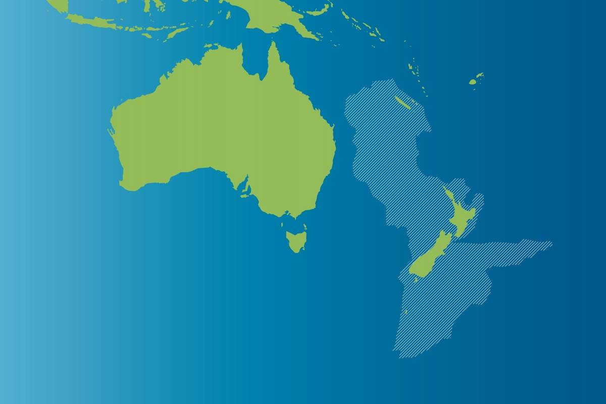 Источник фото: интернет. Концептуальная карта затонувшего материка Зеландия 