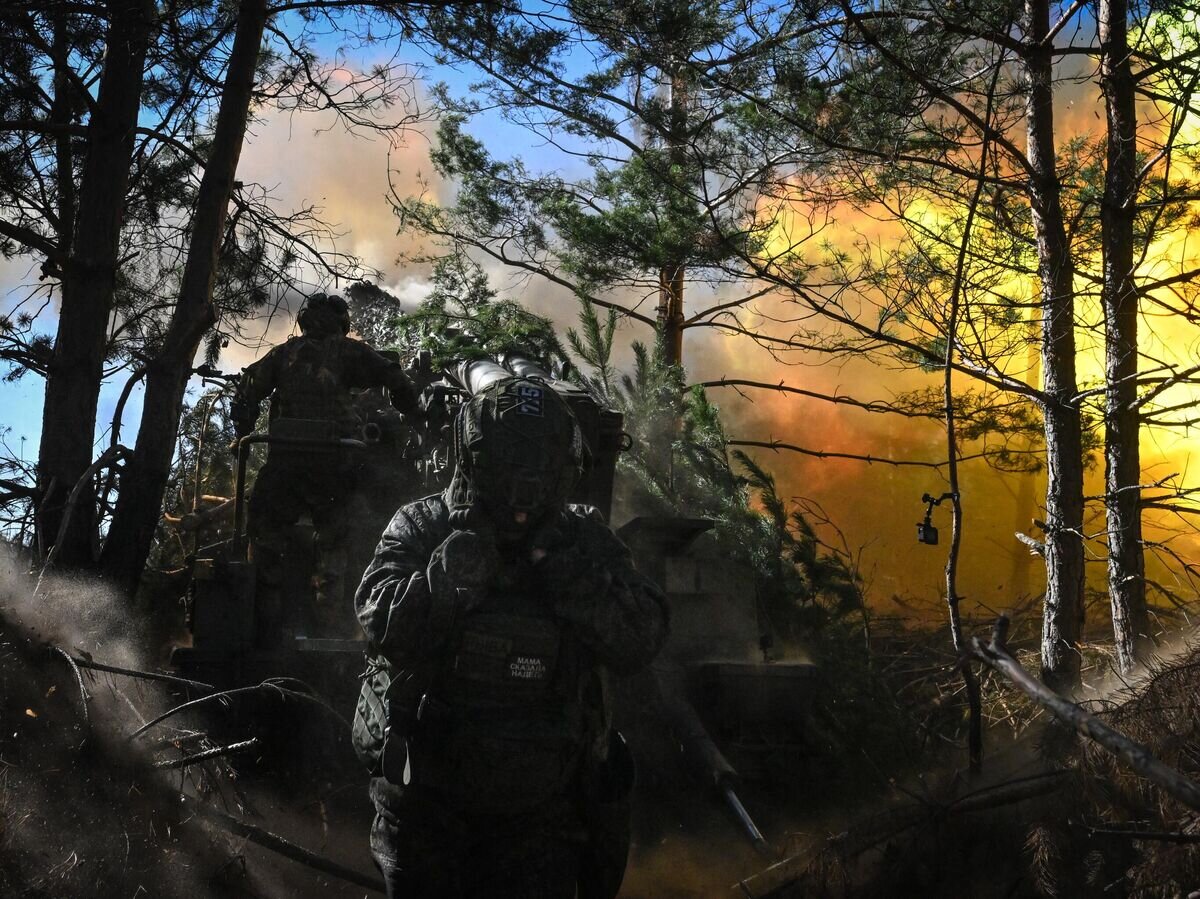    Самоходная артиллерийская установка "Гиацинт-С" в зоне проведения спецоперации© РИА Новости / Станислав Красильников