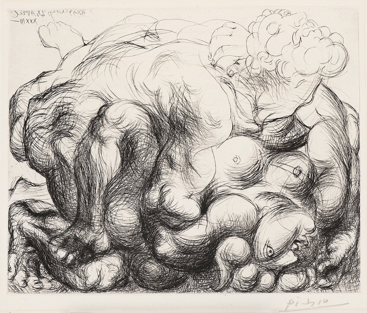 Пабло Пикассо. "Изнасилование, V" (1933)