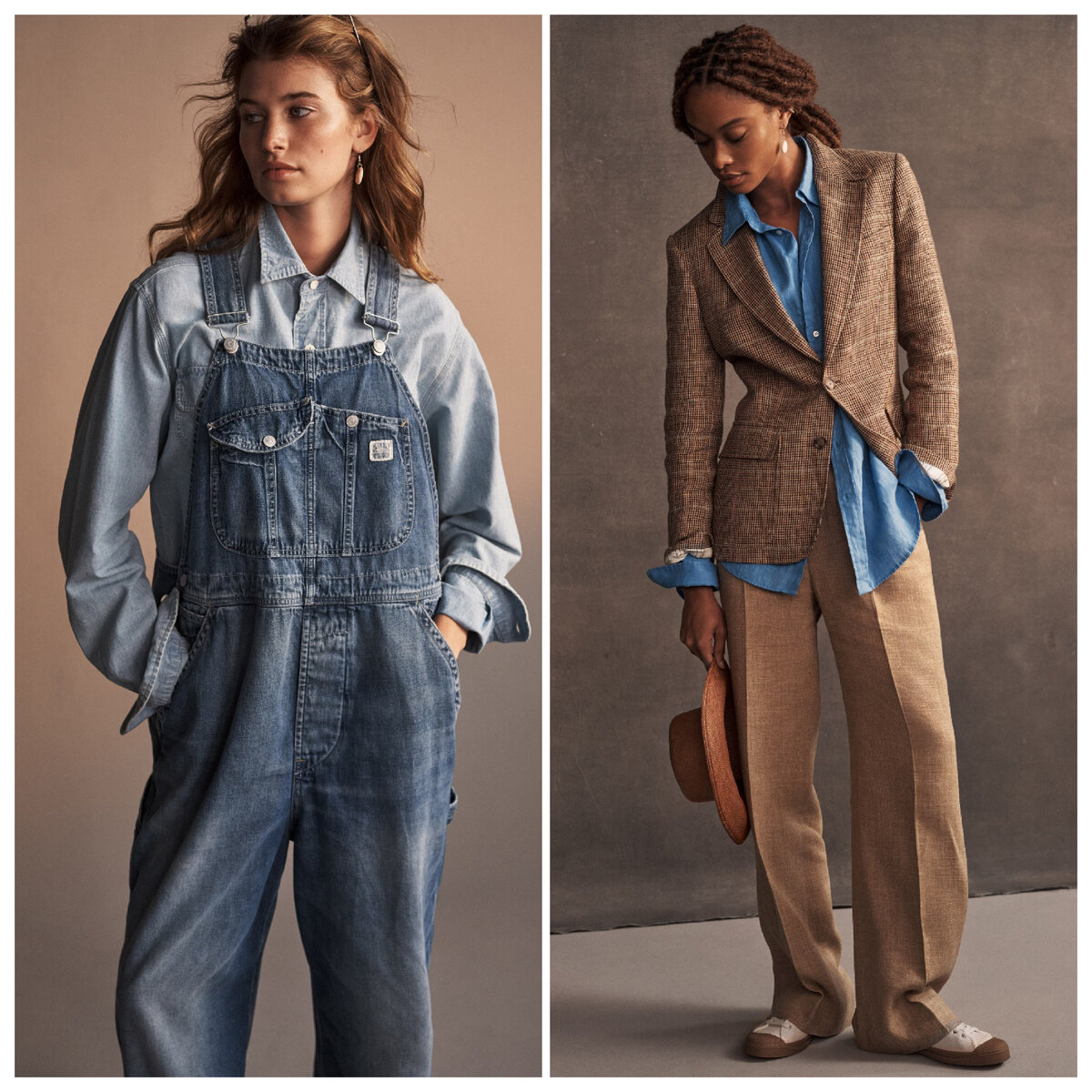 фото Vogue Ranway, коллекция Polo Ralph Lauren SS 2024, коллаж составлен автором