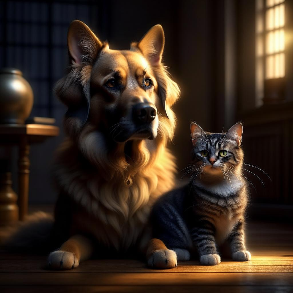 Кот и собака