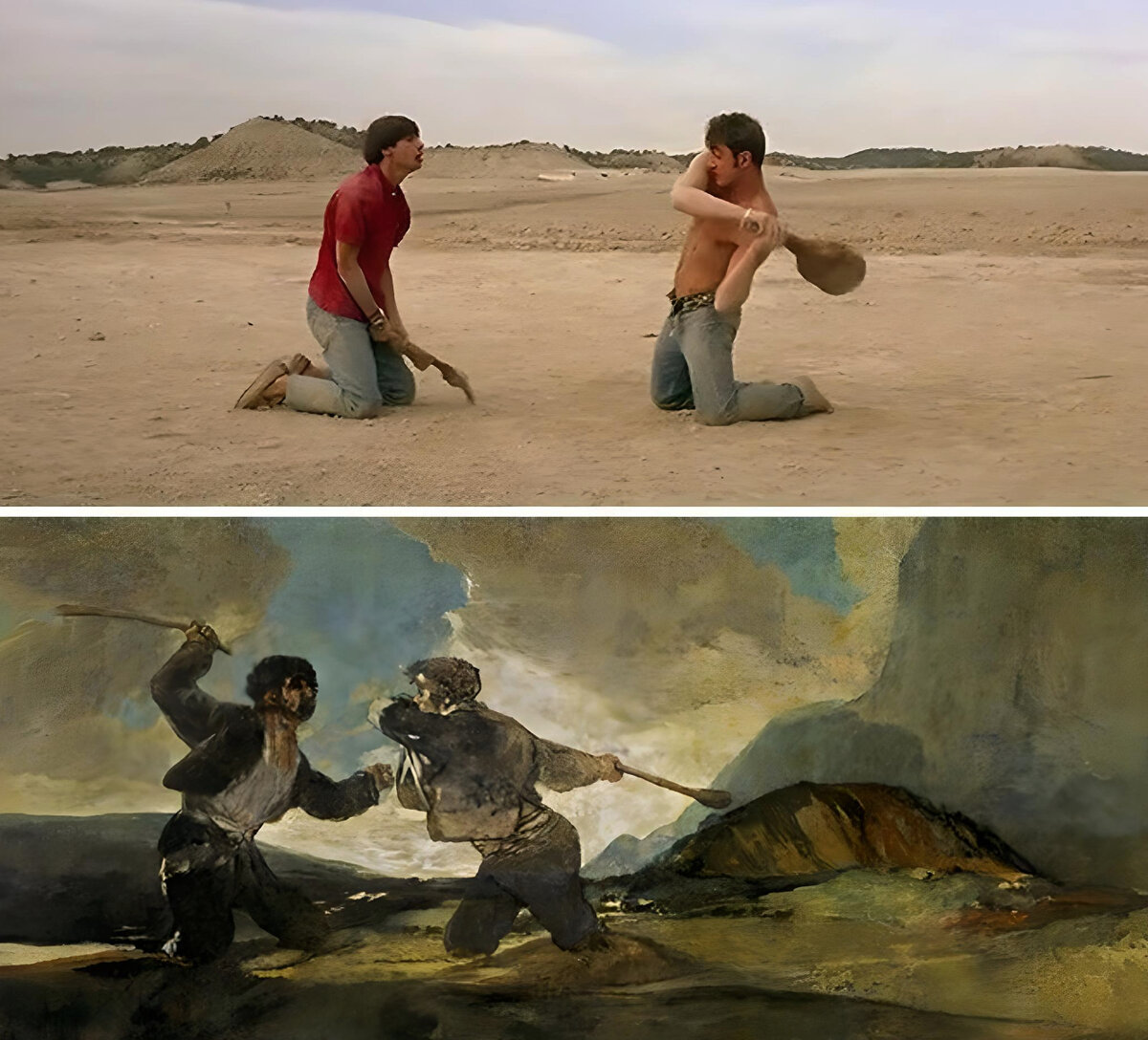 Цитирование композиции картины Гойи