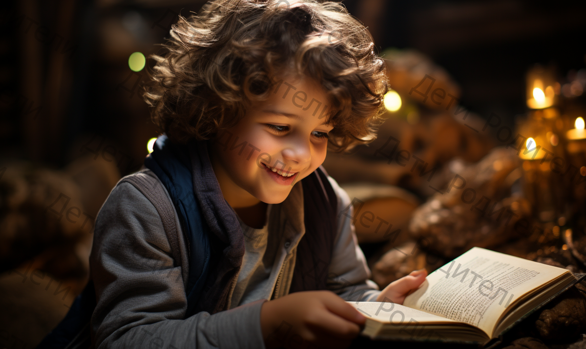 мальчик читает