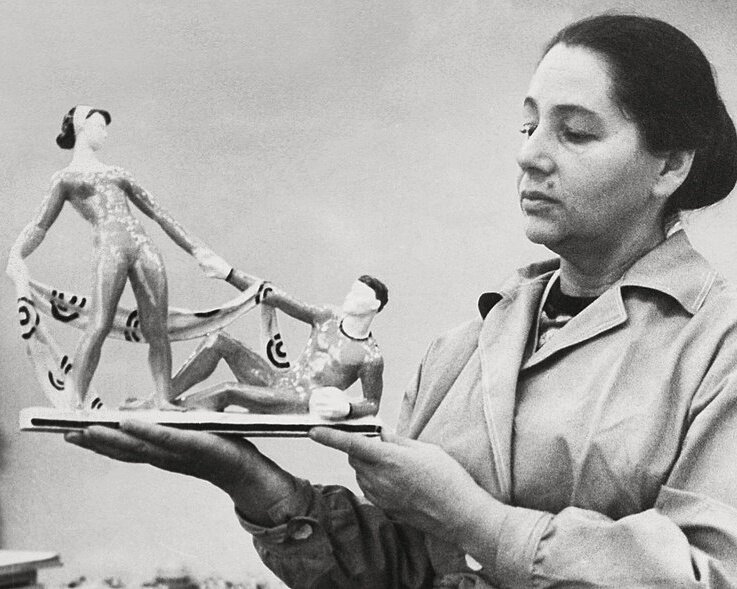 Аста Бржезицкая с композицией "Акробатический этюд" 1968-1969 гг. ru.wikipedia.org/
