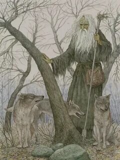 Леший с волками.