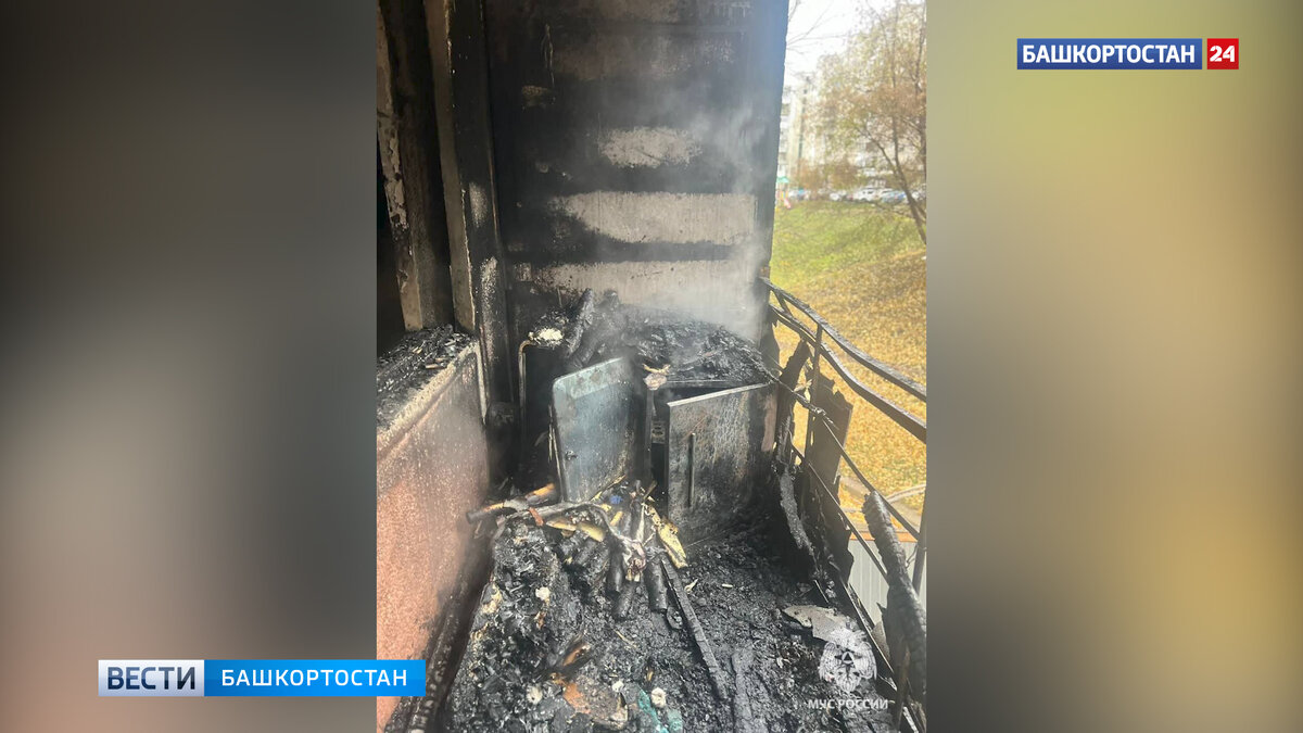    В Уфе неизвестные подожгли мусор в расселенном доме