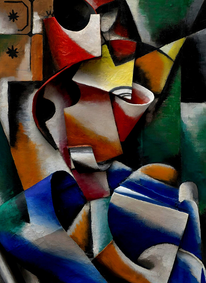 Любовь Попова, «Портрет женщины», 1915, дерево, бумага, картон, масло, 66×48 см