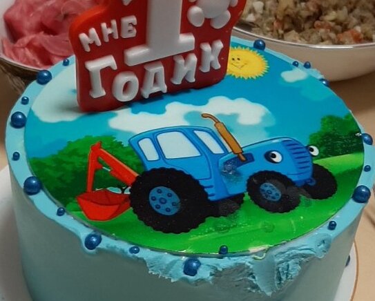 Торт с печатью на сахарной бумаге