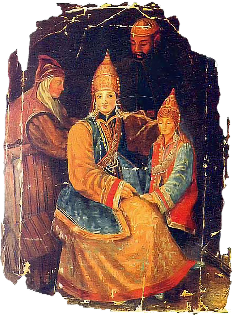 Казанская правительница Сююмбике с сыном Утямыш-Гиреем. Автор не звестен.