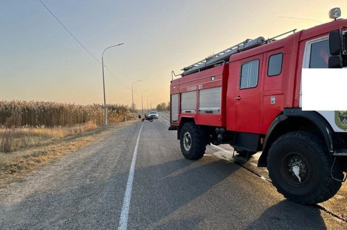    На Ставрополье автомобиль спасателей, которые спешили на вызов, сбил мопед