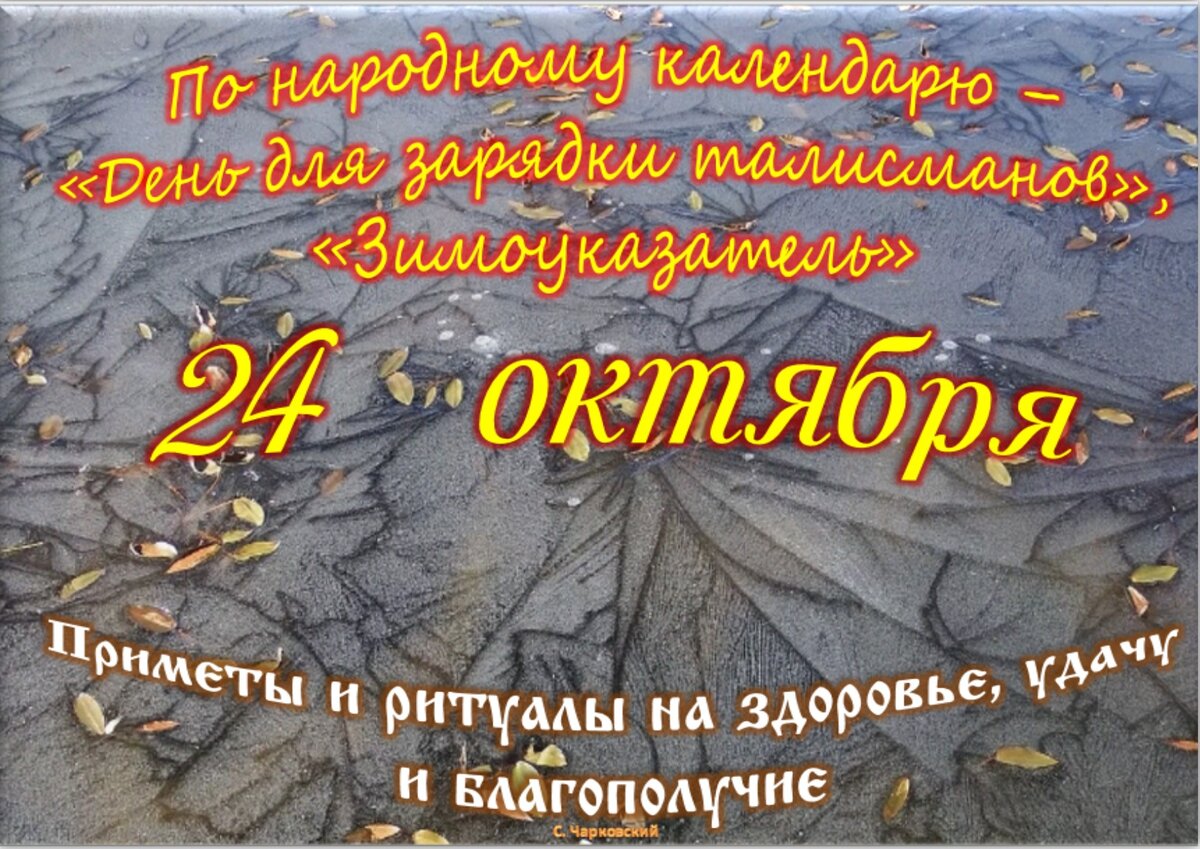 24 октября - Приметы, обычаи и ритуалы, традиции и поверья дня. Все  праздники дня во всех календарях. | Сергей Чарковский Все праздники | Дзен