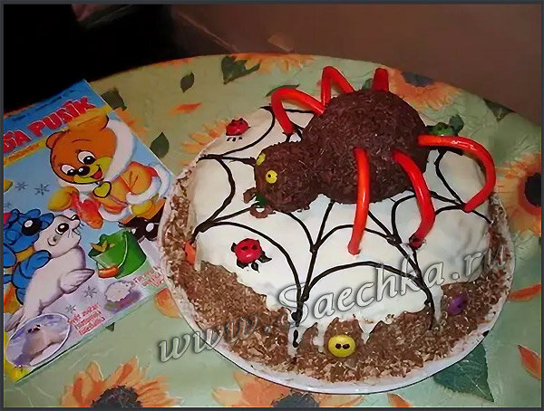 Бисквитный торт на Хэллоуин «Раненый»
