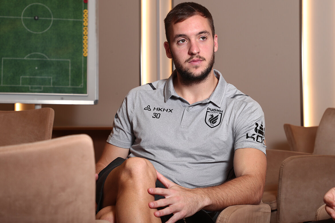 Валентин Вада: «Я долгое время находился без команды, в моей карьере была вынужденная пауза». Фото: пресс-служба ФК «Рубин»