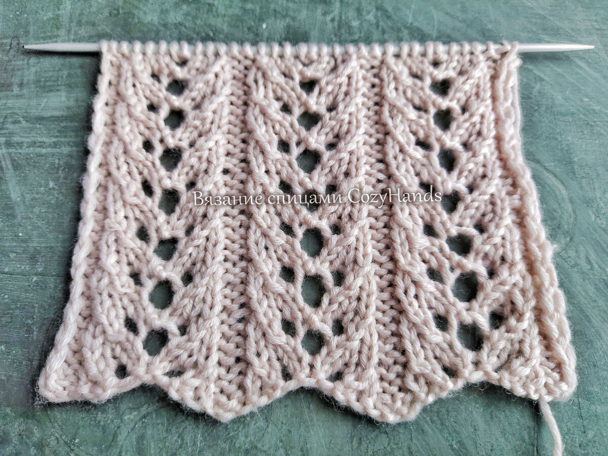 Красивые ажурные дорожки для вязания палантина, туники, джемпера