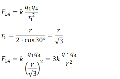Формула для силы F₁₄