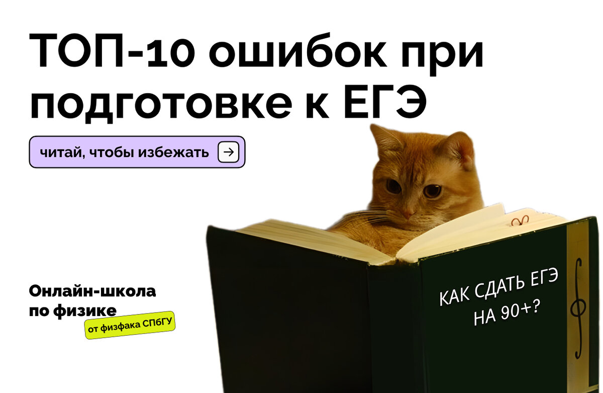 ТОП-10 ошибок при подготовке к ЕГЭ по физике | Школа по физике от физфака  СПбГУ | Дзен