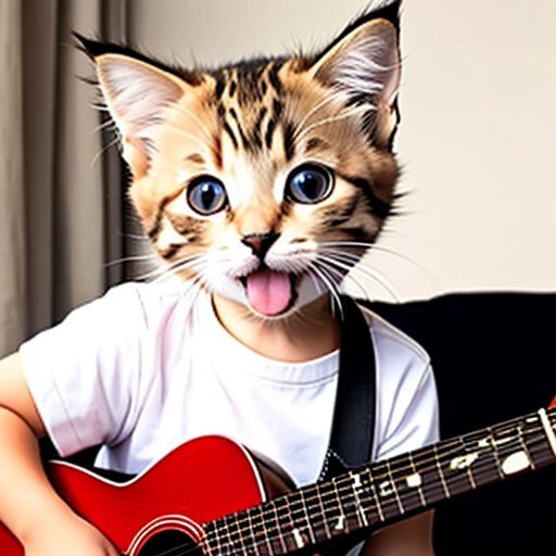 Котёнок который научился петь.