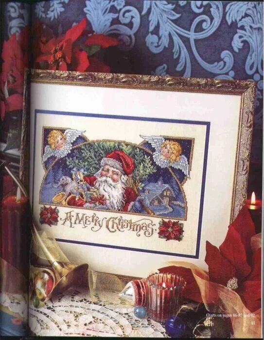 Превью схемы Санта и ангелы из книги Holiday Reverie / Воспоминания о праздниках