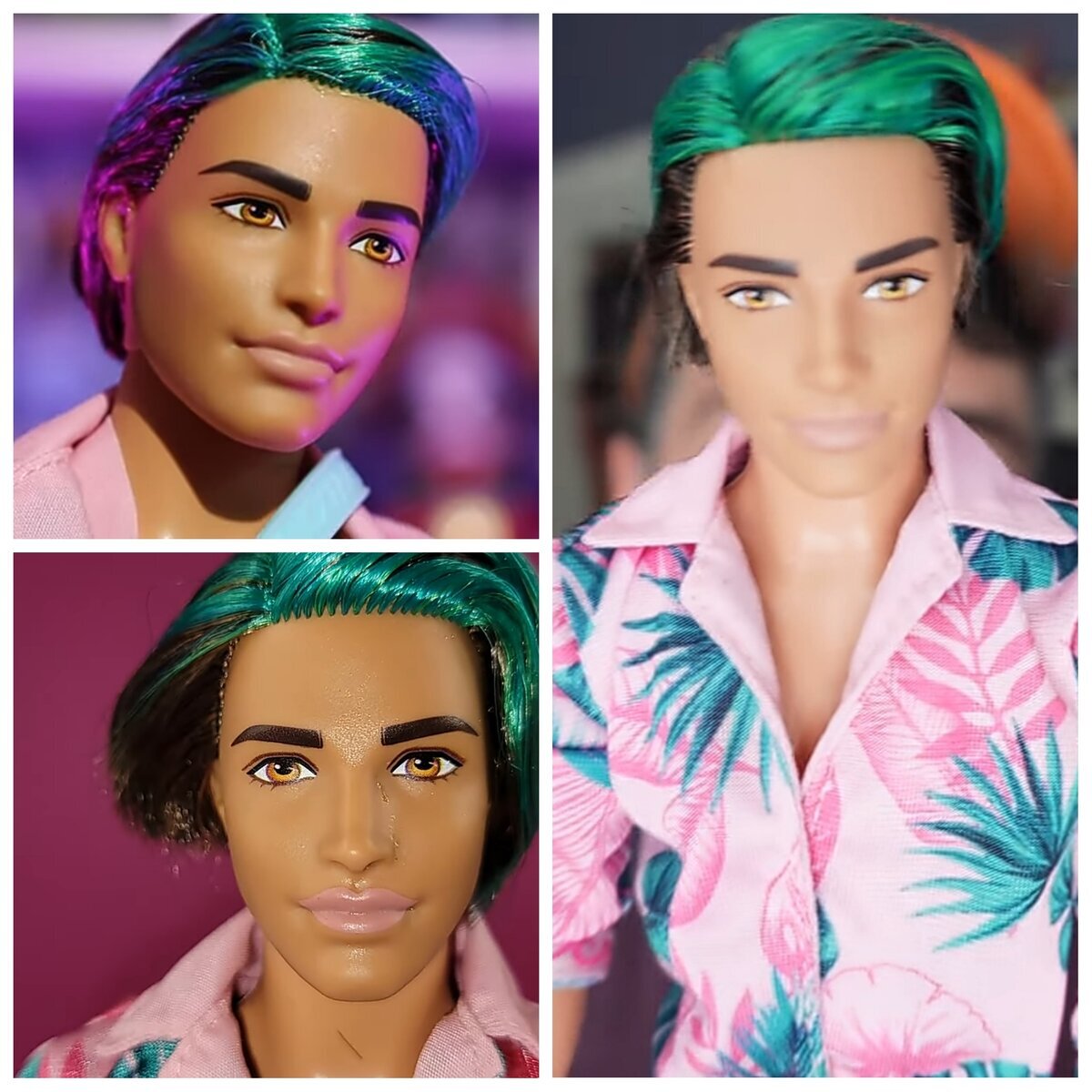 Кен с зелеными волосами из серии "Экстра флай". Фото avatars.dzeninfra.ru