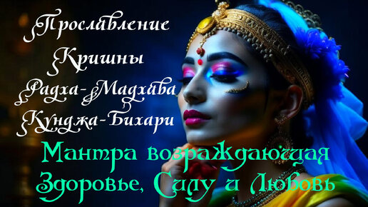 Сакральная Мантра Прославление Кришны ॐ Радха-Мадхава Кунджа-Бихари ॐ Мантра возрождающая Здоровье, Силу и Любовь