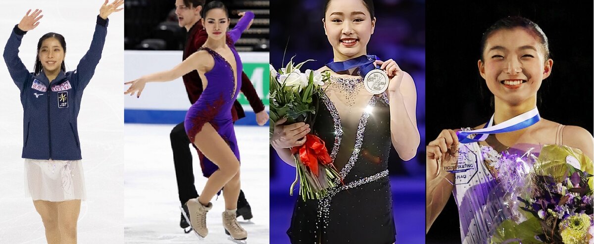 Сборка из Википедии всех фигуристок Японии вернувшихся с командной бронзой из Пекина