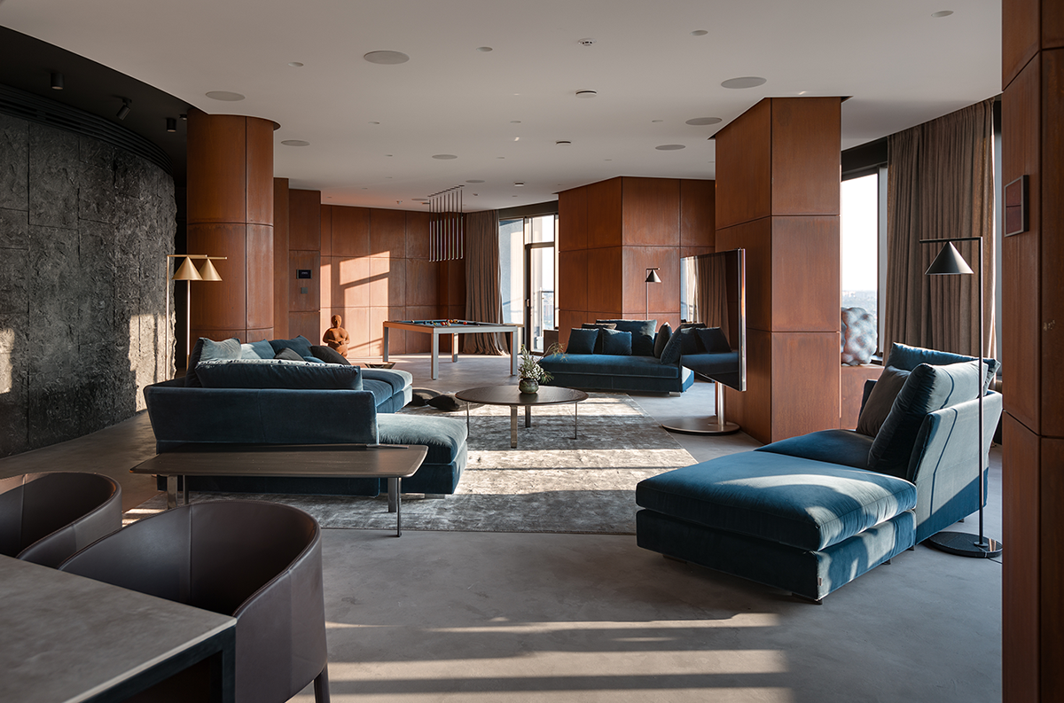 лофт в однокомнатной квартире. двухуровневый пентхаус в москва сити. квартира в москоу сити пентхаус. интерьеры домов со вторым светом. архитектора щусева, д.