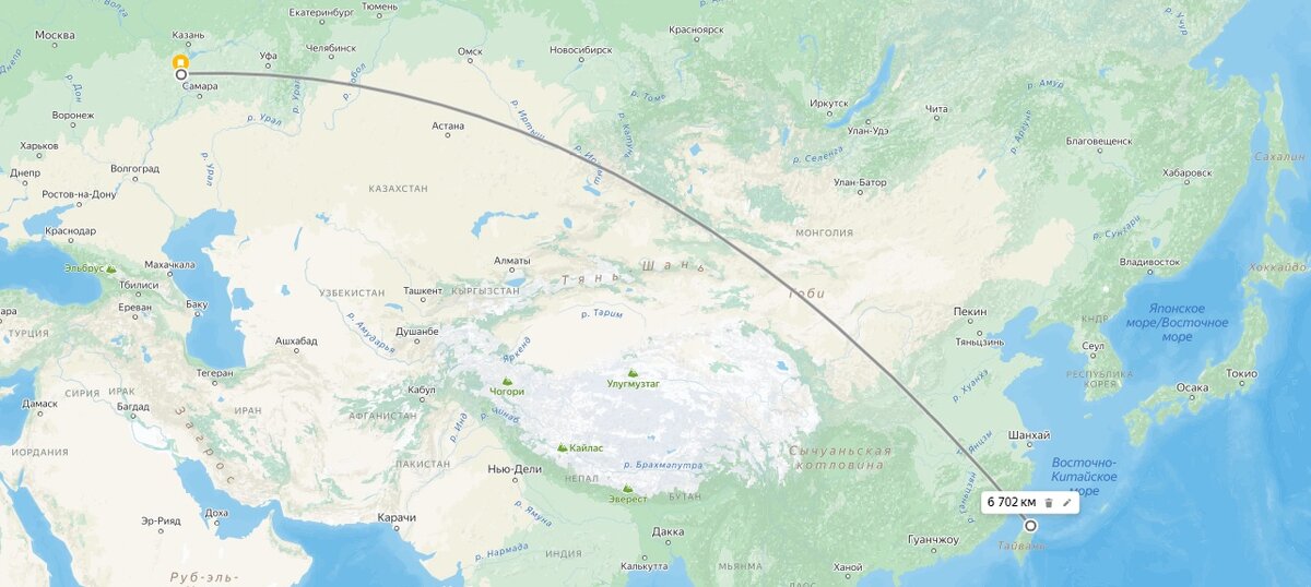 Путь из Ульяновска на Тайбэй