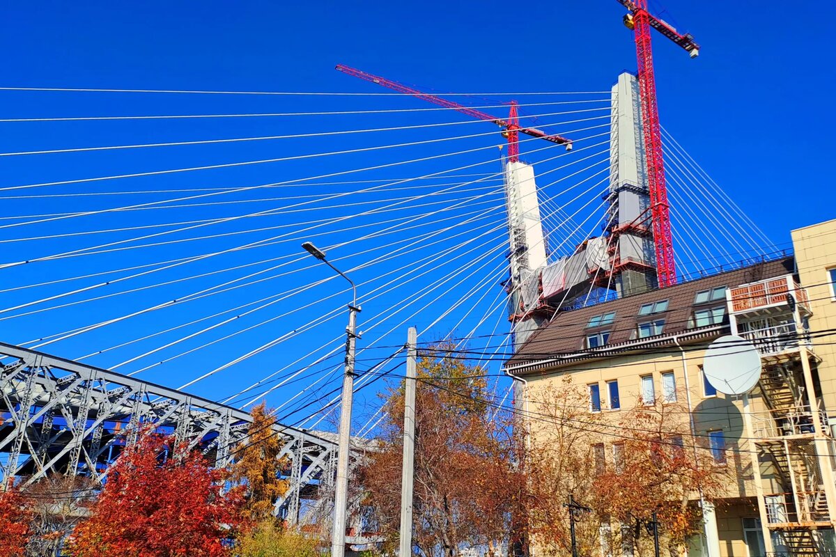 Строительство Центрального моста в Новосибирске. Октябрь 2023 года 
Источник: Евгения Кочеткова