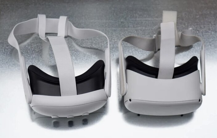 Quest 3 (слева) и Quest 2 (справа)