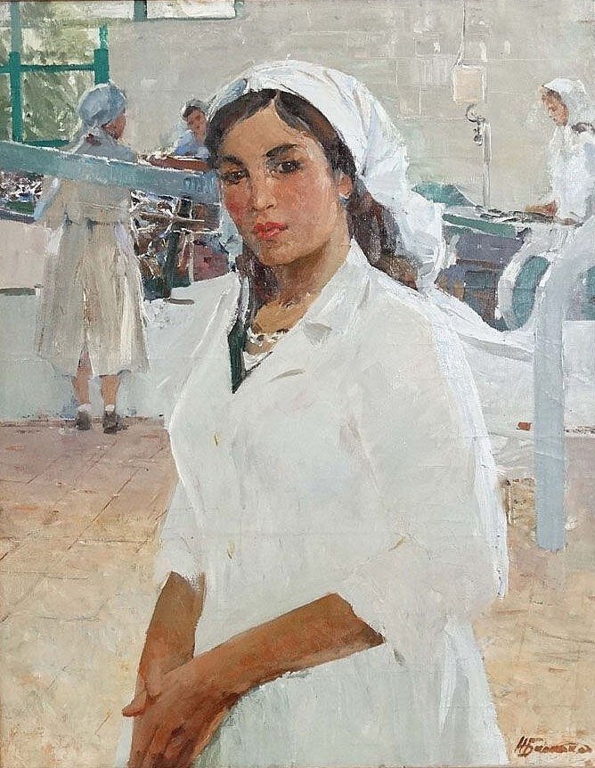 Надя. 1970-е   художник Николай Баскаков