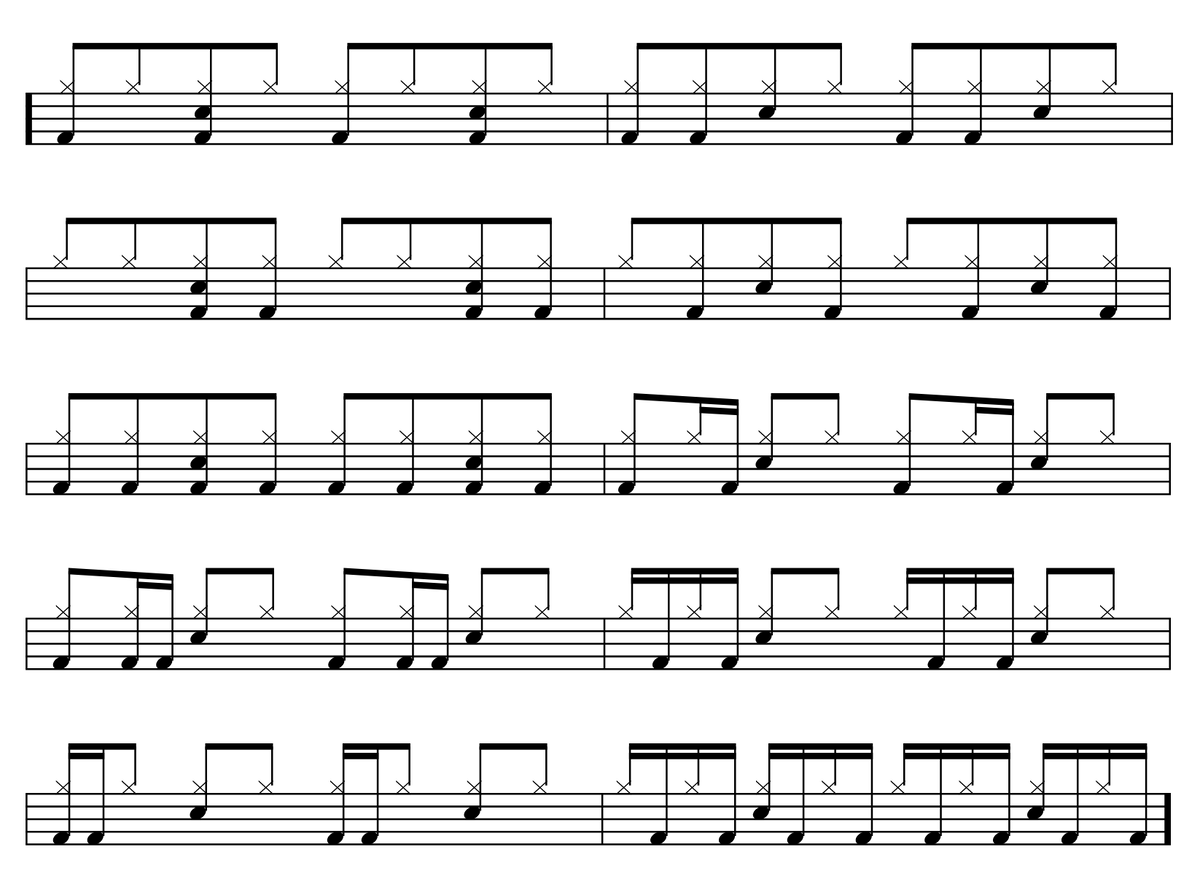 5-минутная разминка на тренировочном пэде для бас-барабана