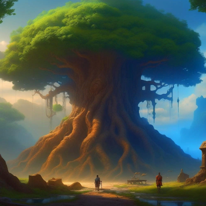 Громадное дерево.