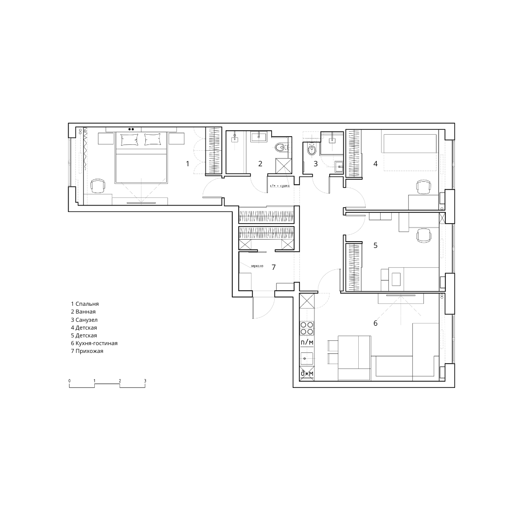 План с расстановкой мебели