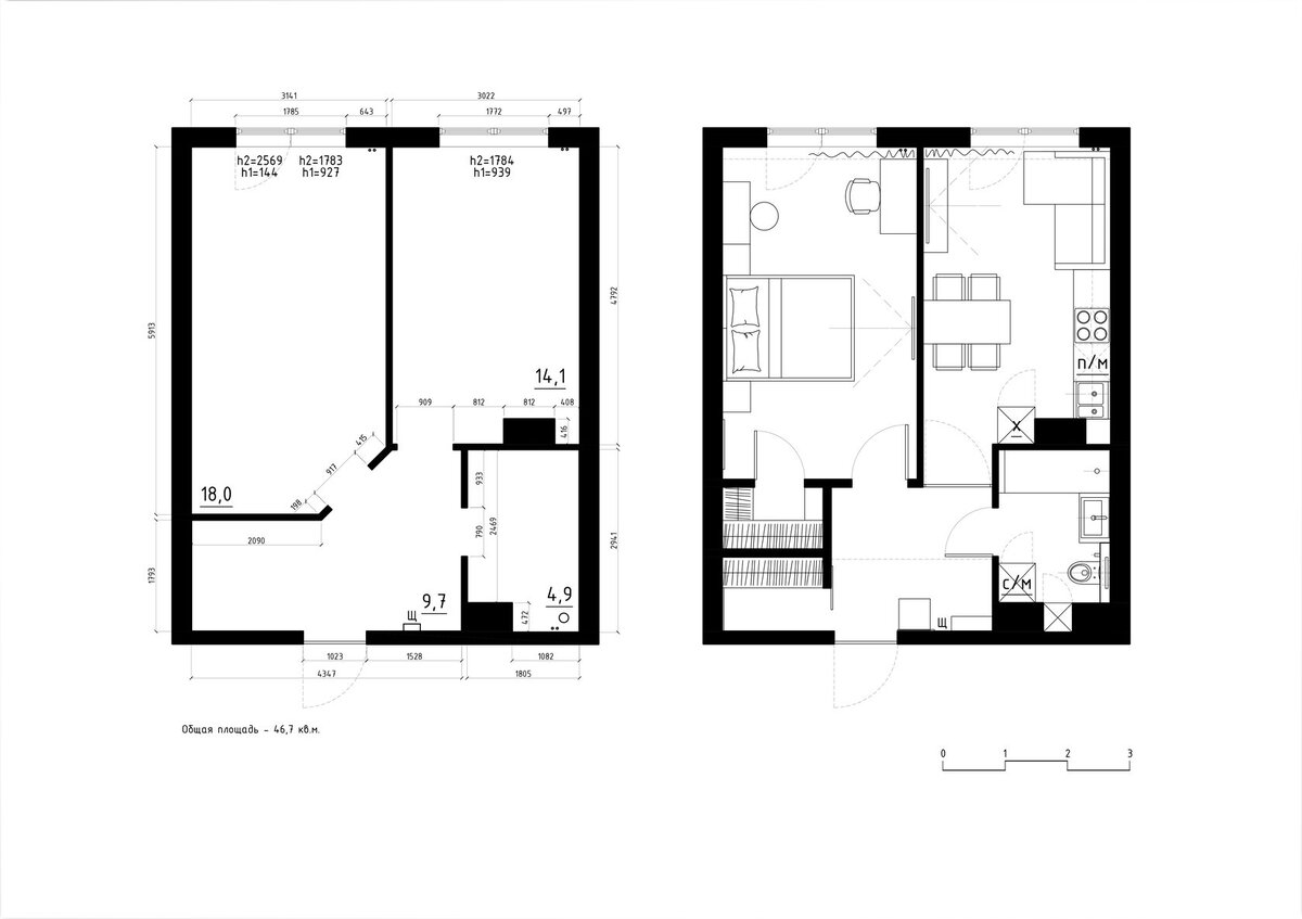 План до и после перепланировки