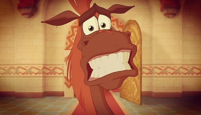 Кадр из мультфильма "Три богатыря" 