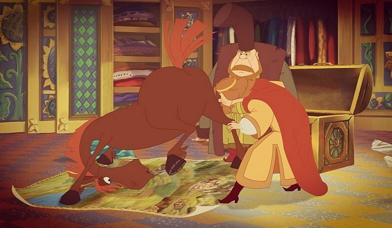 Кадр из мультфильма "Три богатыря" 