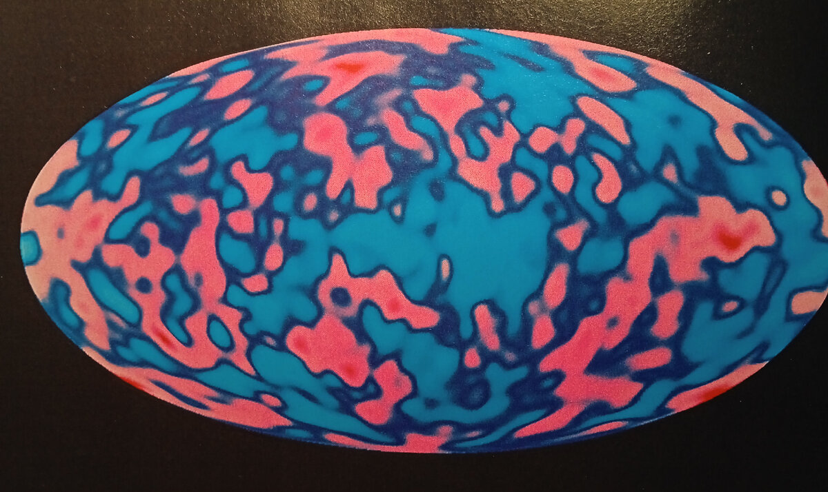 Карта микроволнового распределения реликтового излучения в космосе