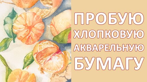 ПРОБУЮ АКВАРЕЛЬНУЮ БУМАГУ ИЗ ХЛОПКА